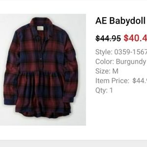 <9> Aeo nwt peplum top